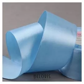 Лента атласная, 50 мм × 23 ± 1 м, цвет голубой №78