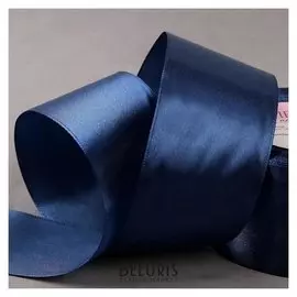 Лента атласная, 50 мм × 23 ± 1 м, цвет тёмно-синий №38