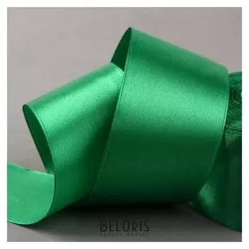 Лента атласная, 50 мм × 33 ± 2 м, цвет зелёный №035