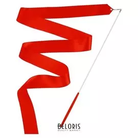 Лента гимнастическая с палочкой, 4 м, цвет красный