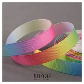 Лента репсовая «Радуга», 15 мм, 18 ± 1 м, разноцветная