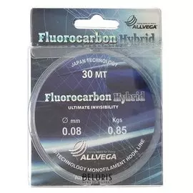 Леска Allvega Fluorocarbon Hybrid 0,08 мм, 30 м