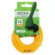 Леска для триммера, сечение круг, D=2.4 мм, 15 м, нейлон