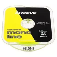 Леска Nisus Monoline Fluorescent Yellow 0,16 мм/100 м