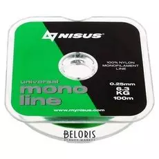 Леска Nisus Monoline Green 0,25 мм/100 м