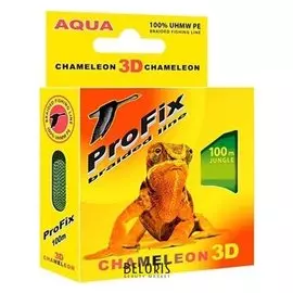 Леска плетёная Aqua Profix Chameleon 3D Jungle, D=0,14 мм, 100 м, нагрузка 8,5 кг