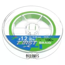 Леска плетёная Intech First Braid PE X4 0,185 мм, 100 м