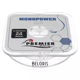 Леска Premier Fishing Monopower ICE 0,20 мм, 30 м Clear Nylon