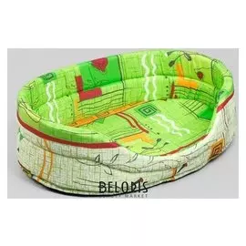 Лежак "Бязь №2", 13 X 49 X 33 см, зелёный оттенок