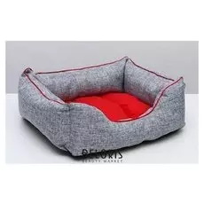 Лежанка "Лофт №3", 50 х 40 х 20 см, красная