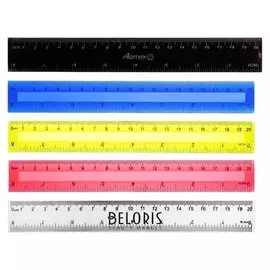 Линейка 20 см, пластик