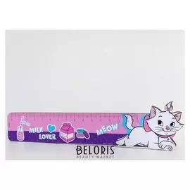 Линейка деревянная 15 см "Мари", коты-аристократы