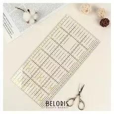 Линейка для квилтинга и пэчворка, 30,5 × 15 см, цвет белый