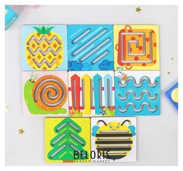Линейки-трафареты: 10 × 10 × 0.4 см Ассорти, рисунок наклеен