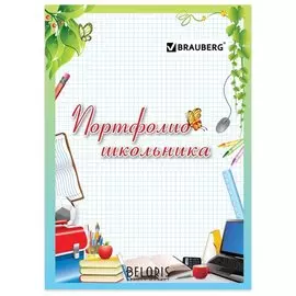 Листы-вкладыши для портфолио школьника, 14 разделов, 16 листов, Любимая школа
