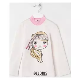 Лонгслив для девочки, цвет молочный, рост 92 см