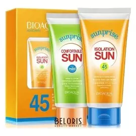 Набор кремов для тела: солнцезащитный крем для тела spf 45+ и успокаивающий лосьон для тела после загара