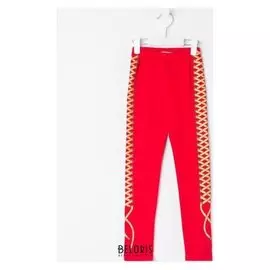 Лосины для девочки, цвет красный, рост 98 см