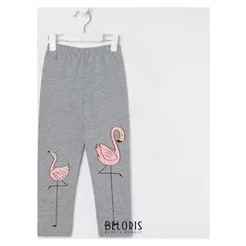 Лосины для девочки, цвет серый, рост 104-110 см