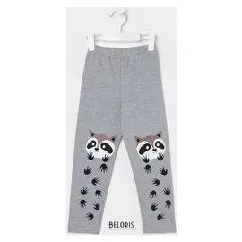 Лосины для девочки, цвет серый, рост 104-110 см