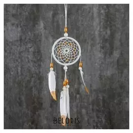 Ловец снов "Белое с золотом" 30х7 см