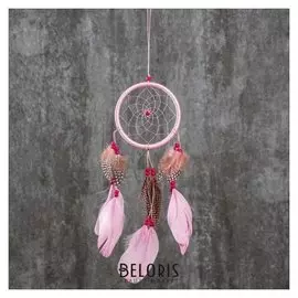 Ловец снов "Цветочная паутинка розовая" 36*11,5 см