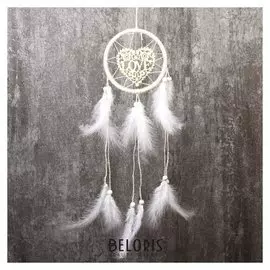 Ловец снов "Цветочное сердце" D=13 см 40 см