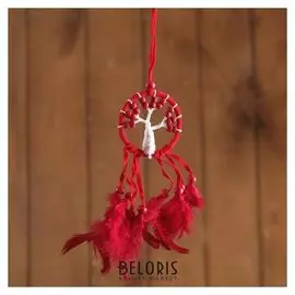 Ловец снов "Красное дерево" 0,5х7х25 см