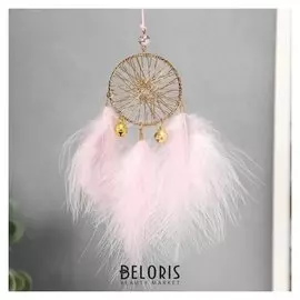 Ловец снов металл "Золотая паутина" D=5 см 16 см