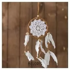 Ловец снов "Позитив" коричнево-белый 0,7х12х40 см