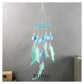 Ловец снов с музыкой ветра "Паутинка" 6 колокольчиков 36х11х11 см