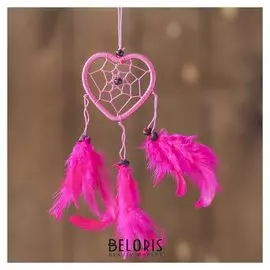 Ловец снов "Сердце малиновое" 0,5х7х25 см