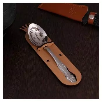 Ложка именная, чайная, с гравировкой "Руслан", H=14