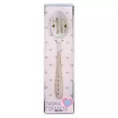 Ложка с гравировкой детская в подарочной коробке "Папина гордость"