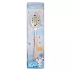 Ложка с гравировкой детская в подарочной коробке "Любимый братик"