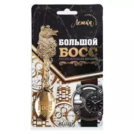 Ложка сувенирная на открытке "Большой босс", 12 х 18 см