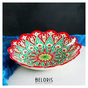 Ляган круглый глубокий 33см, красный