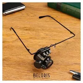 Лупа налобная монокулярная 5х, D=25мм с подсветкой