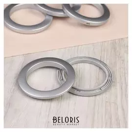 Люверсы для штор, D = 5 см, 10 шт, цвет матовый серебряный