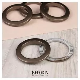 Люверсы для штор, D = 5 см, 10 шт, цвет тёмно-матовая бронза