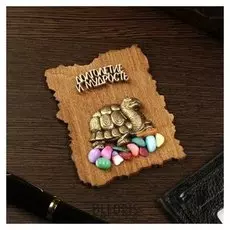 Магнит "Черепаха", дерево, гипс, 7х9 см