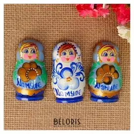 Магнит "Девочки. мамуле", 6.5х3.8 см, ручная роспись