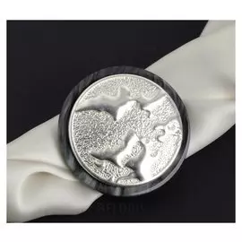 Магнит для платка "Классика", цвет чёрный в серебре