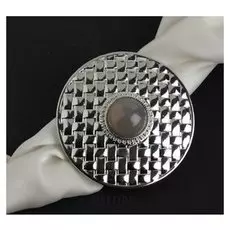 Магнит для платка "Классика" ромбы, цвет серый в серебре