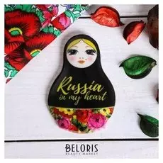 Магнит «Матрёшка. цветочный узор»