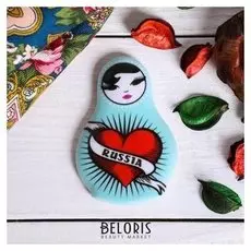 Магнит «Матрёшка. сердце»