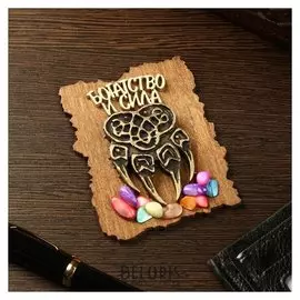 Магнит "Медвежья лапа", дерево, гипс, 7х9 см