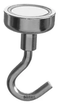 Магнит неодимовый Cartage с крючком для авто, D:20 мм. сцепление 11 кг