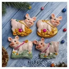 Магнит полистоун "Свинка денежная" 6,2х5 см