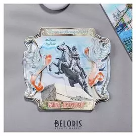 Магнит с голубками «Санкт-петербург. медный всадник»